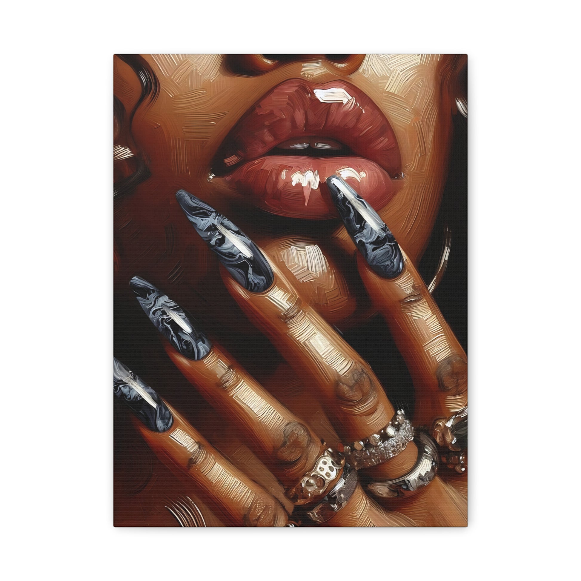 Matte Canvas Wall Art - Glamorous Female Portrait, Modern Home Decor, Chic Gift, Glamour Art Print, Fashion Wall Decor