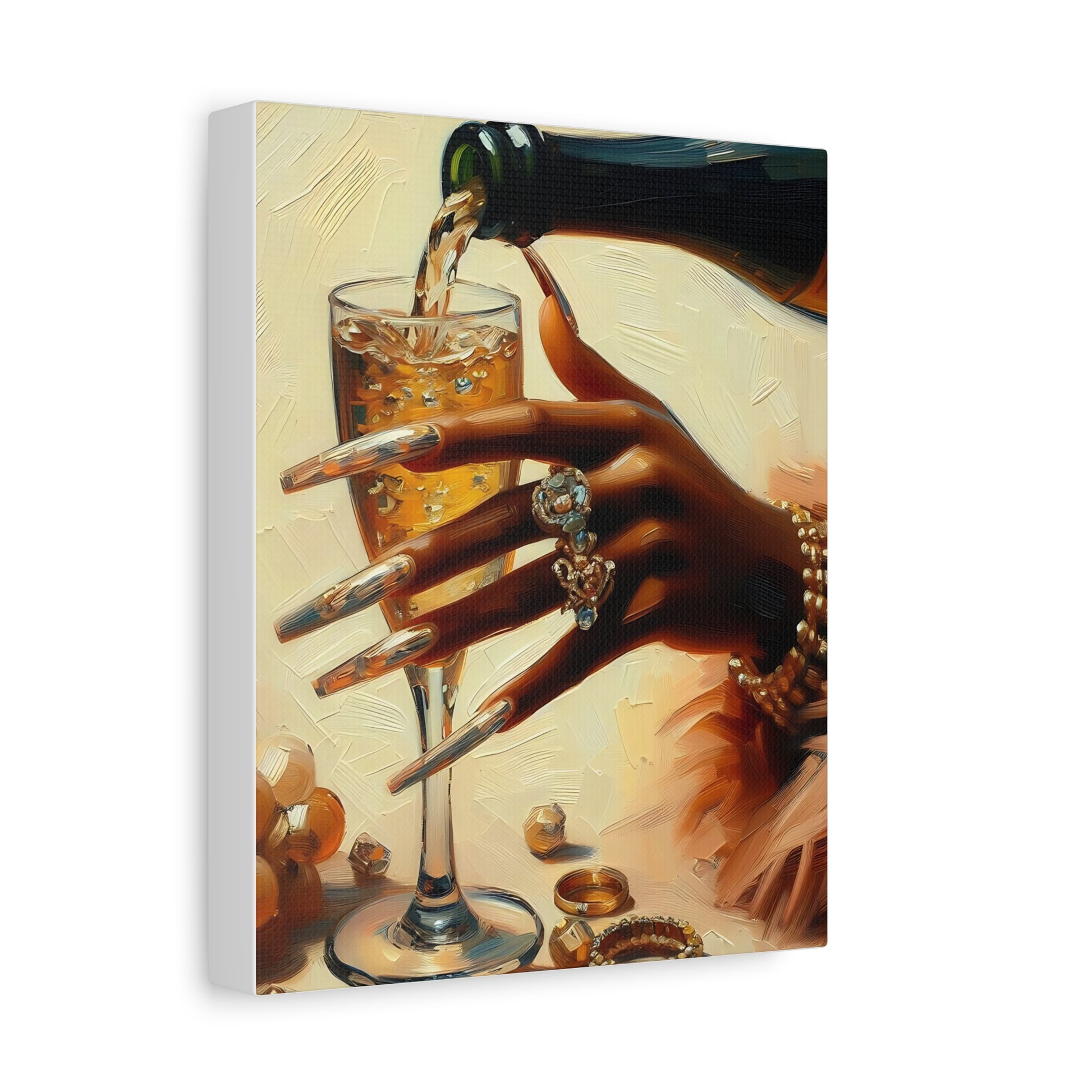 Stylish Canvas Art Print, Glamorous Wall Décor, Home Decoration, Perfect for Celebrations, Gift for Friends, Unique Artwork