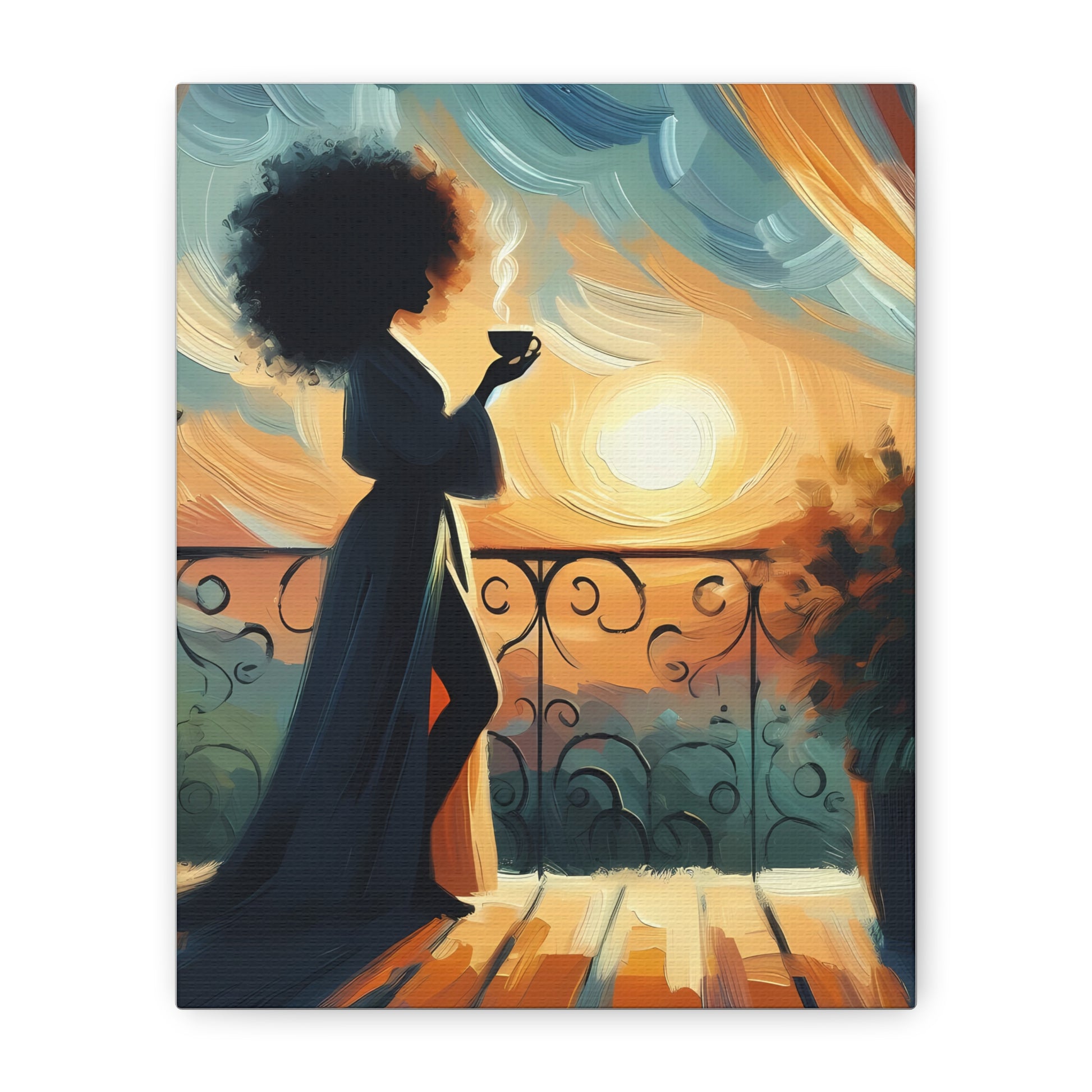 Sunrise Serenity Wall Art, Inspirational Home Decor, Canvas Print for Relaxation, Gift for Her, Cozy Living Room Accent