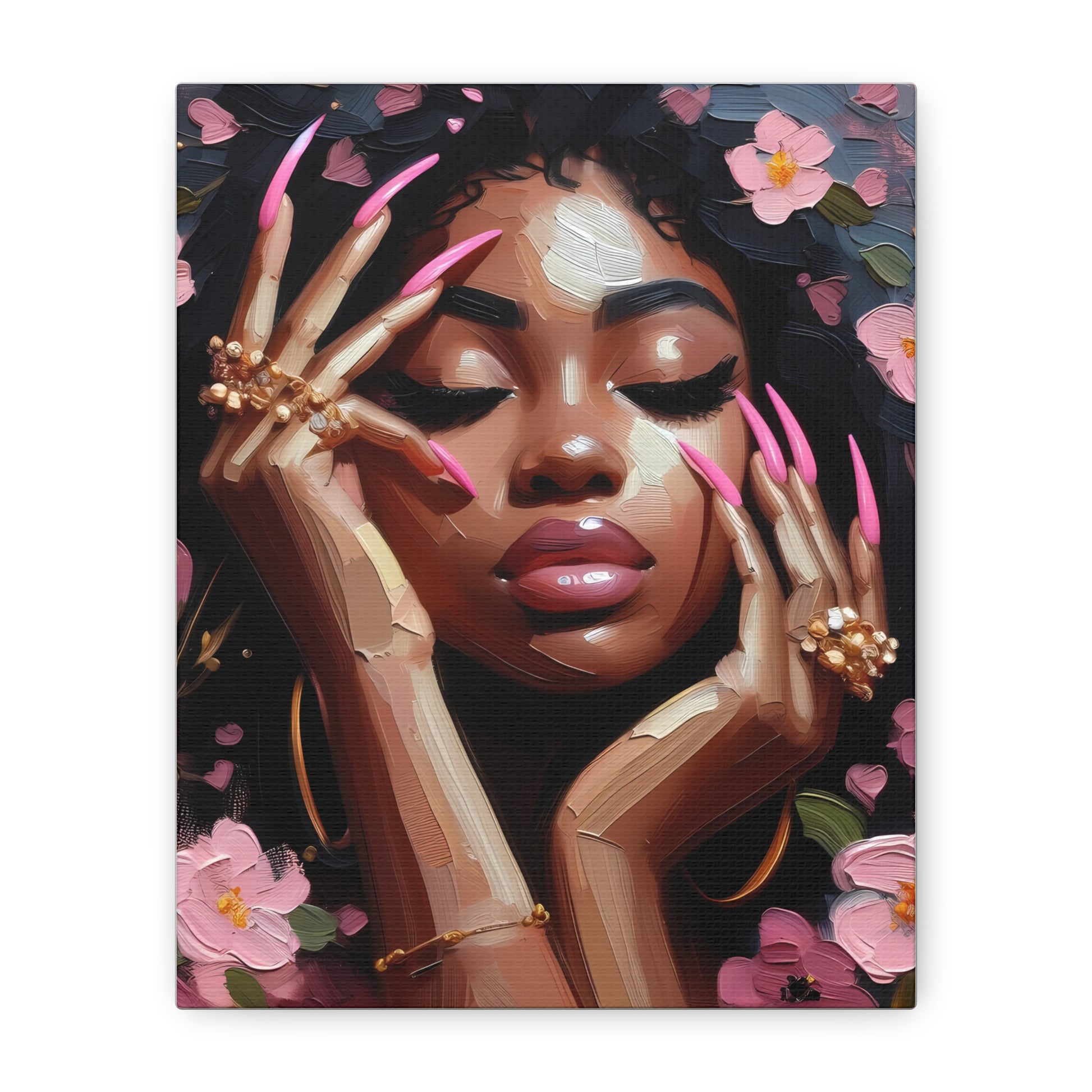 Floral Canvas Art Print, Elegant Home Decor, Wall Art, Gift for Her, Boho Wall Decor, Feminine Artwork, Perfect for Birthdays