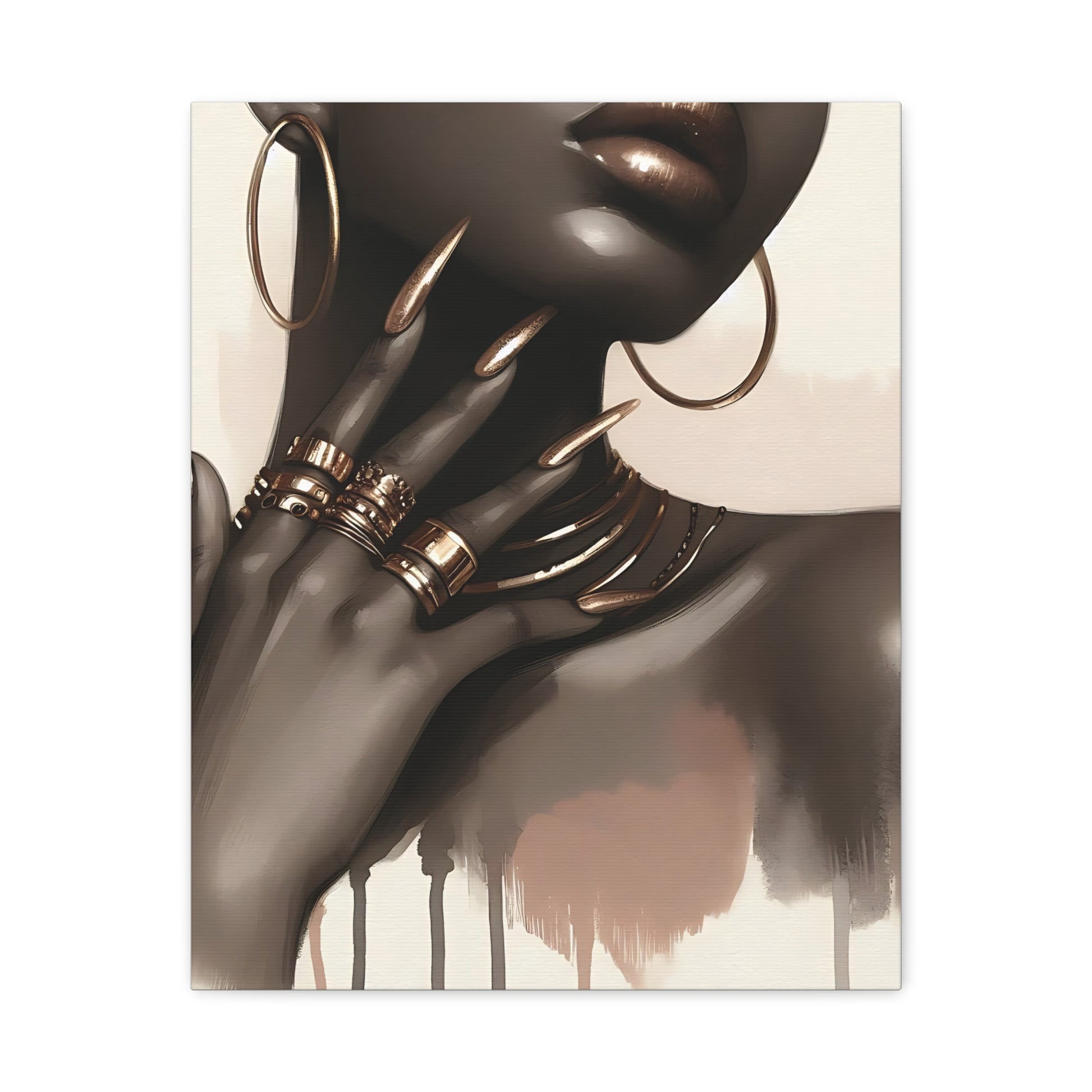 Elegant Woman Art Canvas, Wall Decor, Modern Home Decoration, Unique Gift for Her, Fashion Art, Stylish Wall Art, Gallery Quality