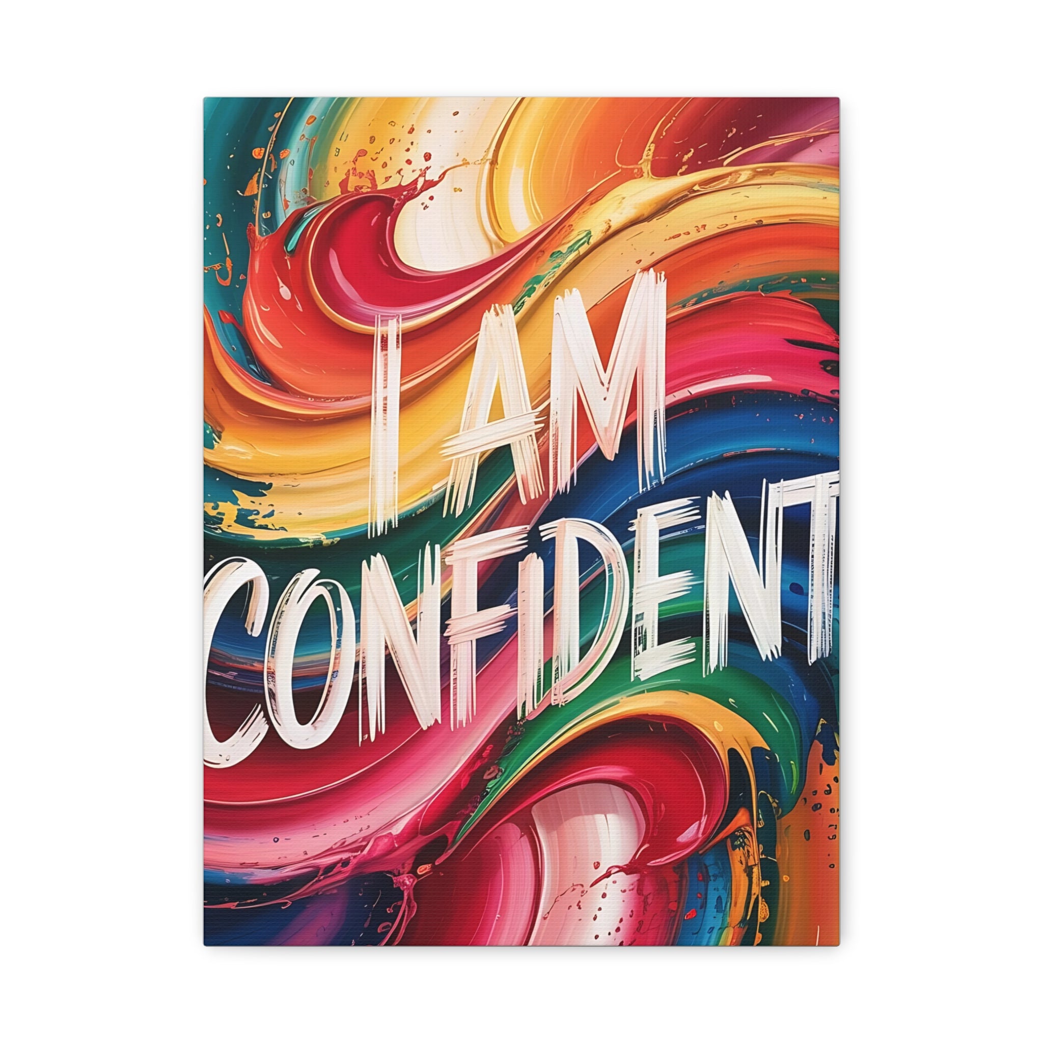 Colorful Motivational Wall Art Print, Inspirational Canvas Decor, Confidence Artwork, Positive Vibes Home Decor, Gift for Her