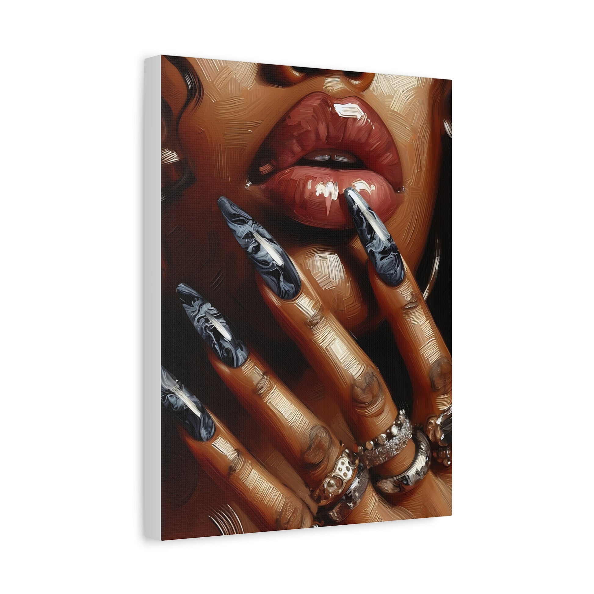 Matte Canvas Wall Art - Glamorous Female Portrait, Modern Home Decor, Chic Gift, Glamour Art Print, Fashion Wall Decor