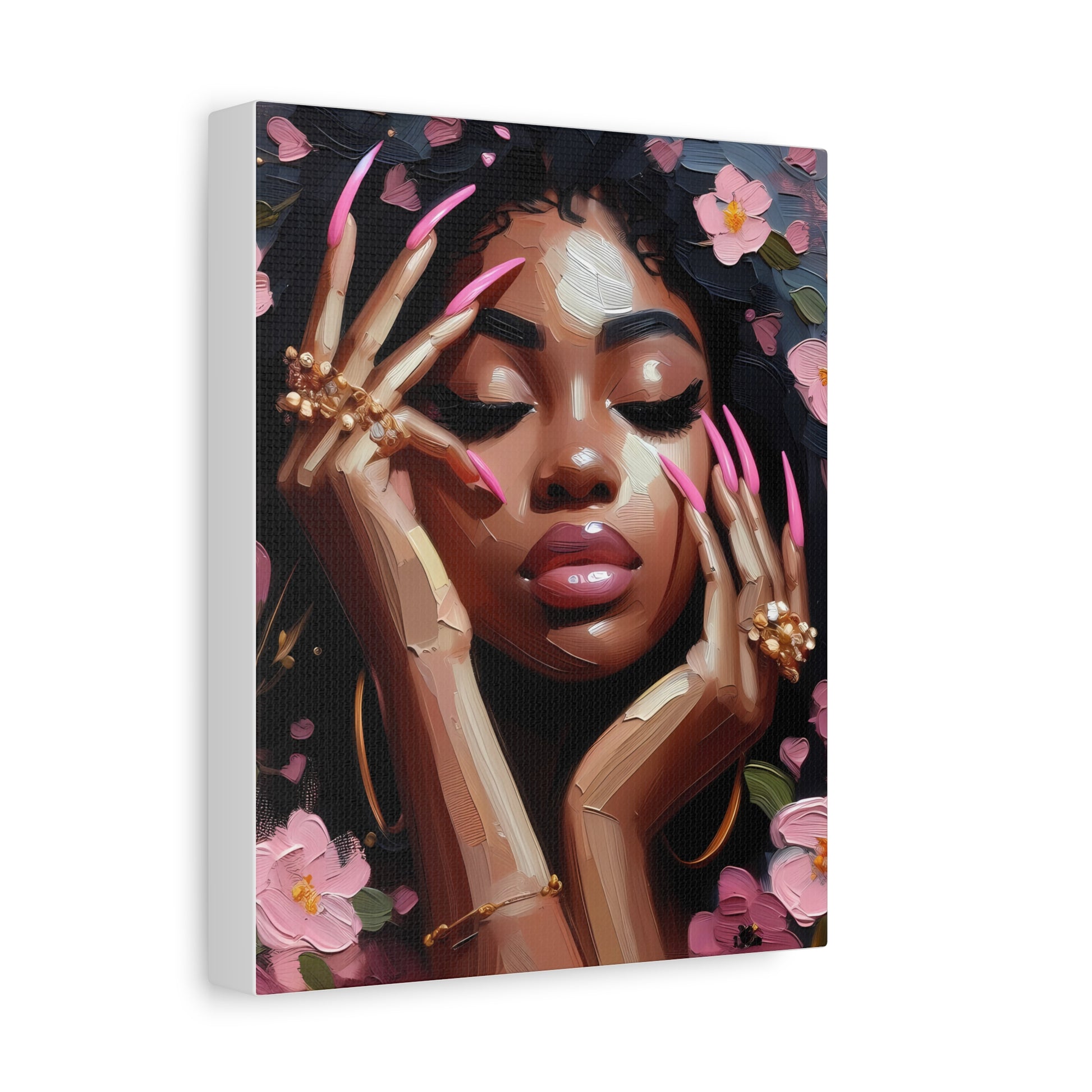 Floral Canvas Art Print, Elegant Home Decor, Wall Art, Gift for Her, Boho Wall Decor, Feminine Artwork, Perfect for Birthdays