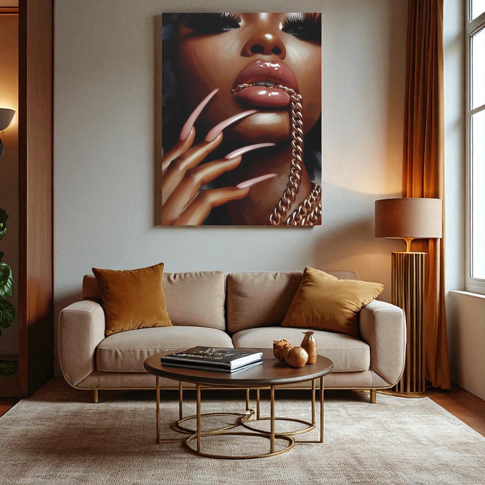 Stylish Wall Art, Modern Design, Home Decor, Chic Aesthetic, Fashion Illustration, Gift Idea, Canvas Print