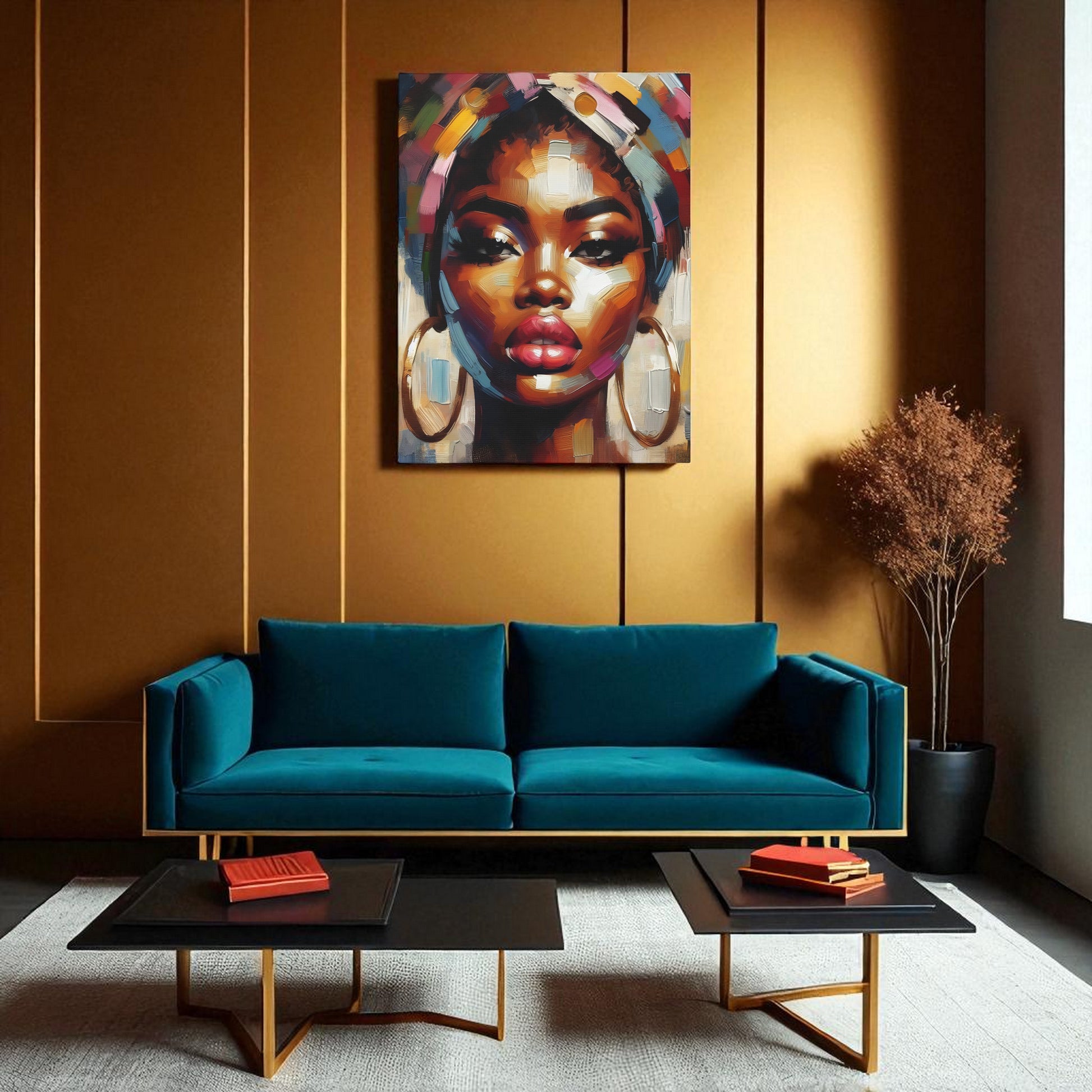 Vibrant Art Canvas, Wall Decor, Home Design, Unique Gift, Boho Chic Living Room