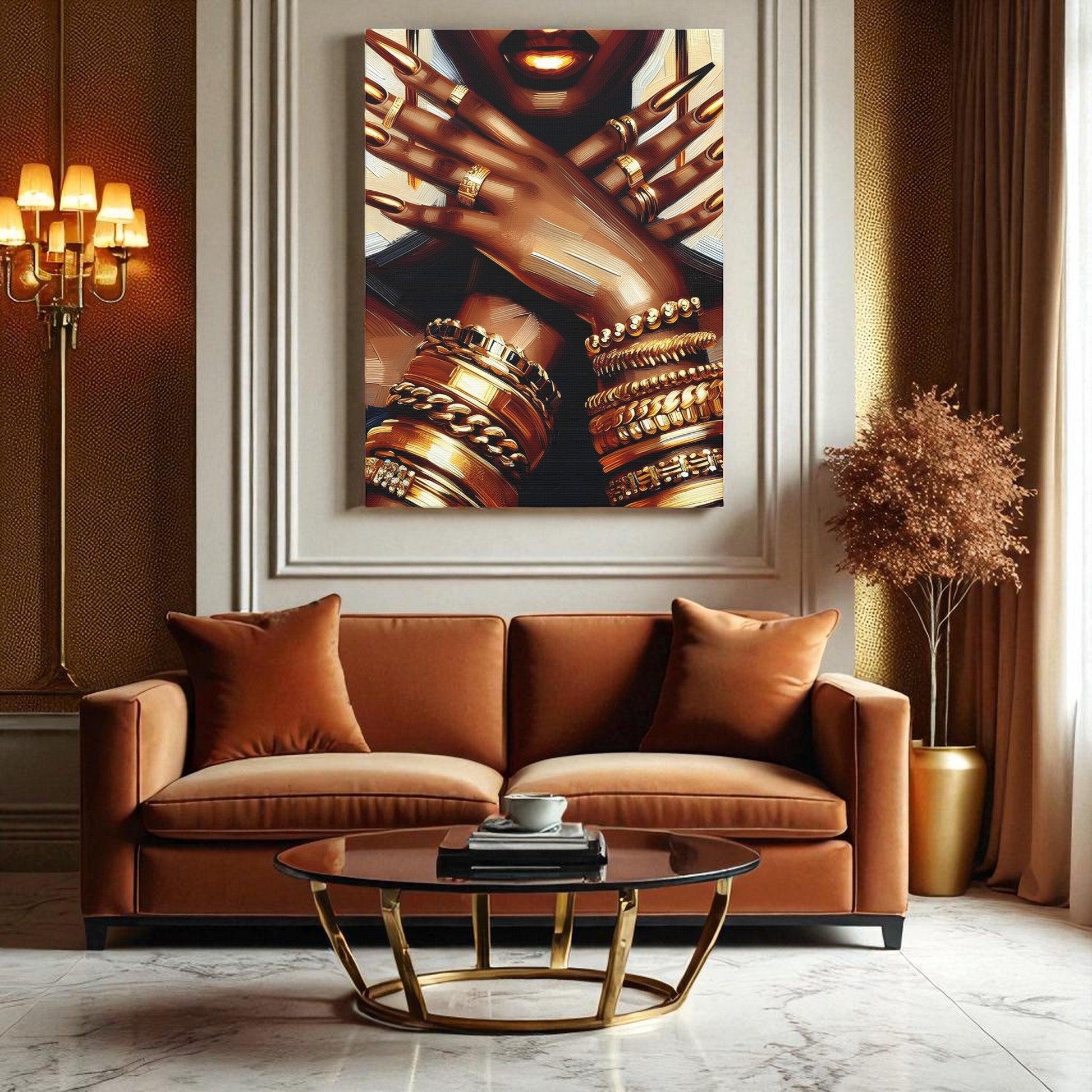 Stretched Matte Canvas Art Print - Bold Elegance for Home Decor, Modern Wall Art, Unique Gift Idea, Statement Piece, Living Room Decoration