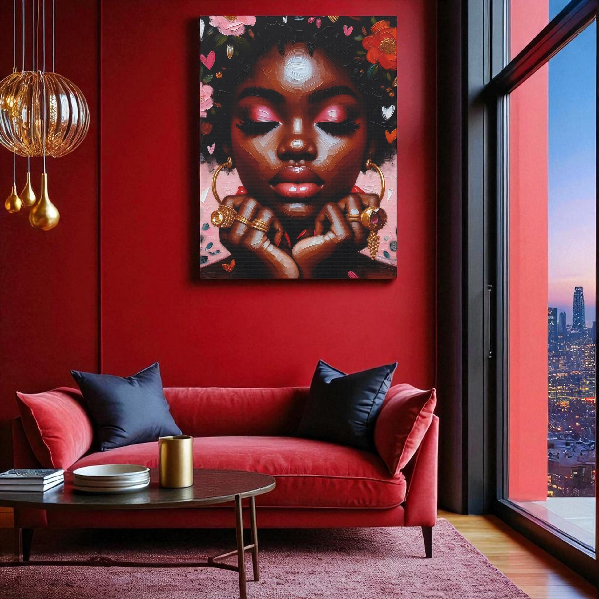 Vibrant Wall Art Canvas, Home Decor, Inspirational Gift, Black History Month, Art Lovers, Unique Wall Hanging, Affirmation Display