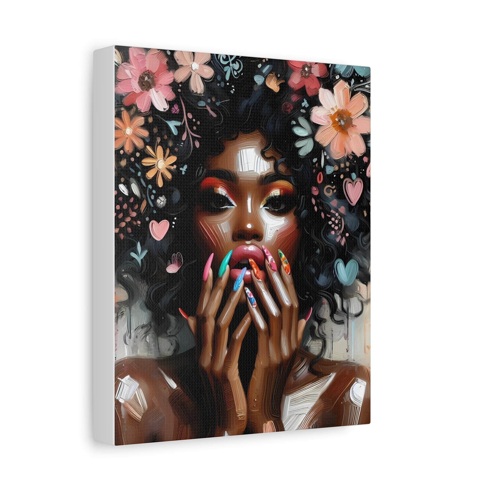 Floral Canvas Print, Wall Art, Home Decor, Gift for Her, Colorful Wall Art, Modern Art, Unique Artwork