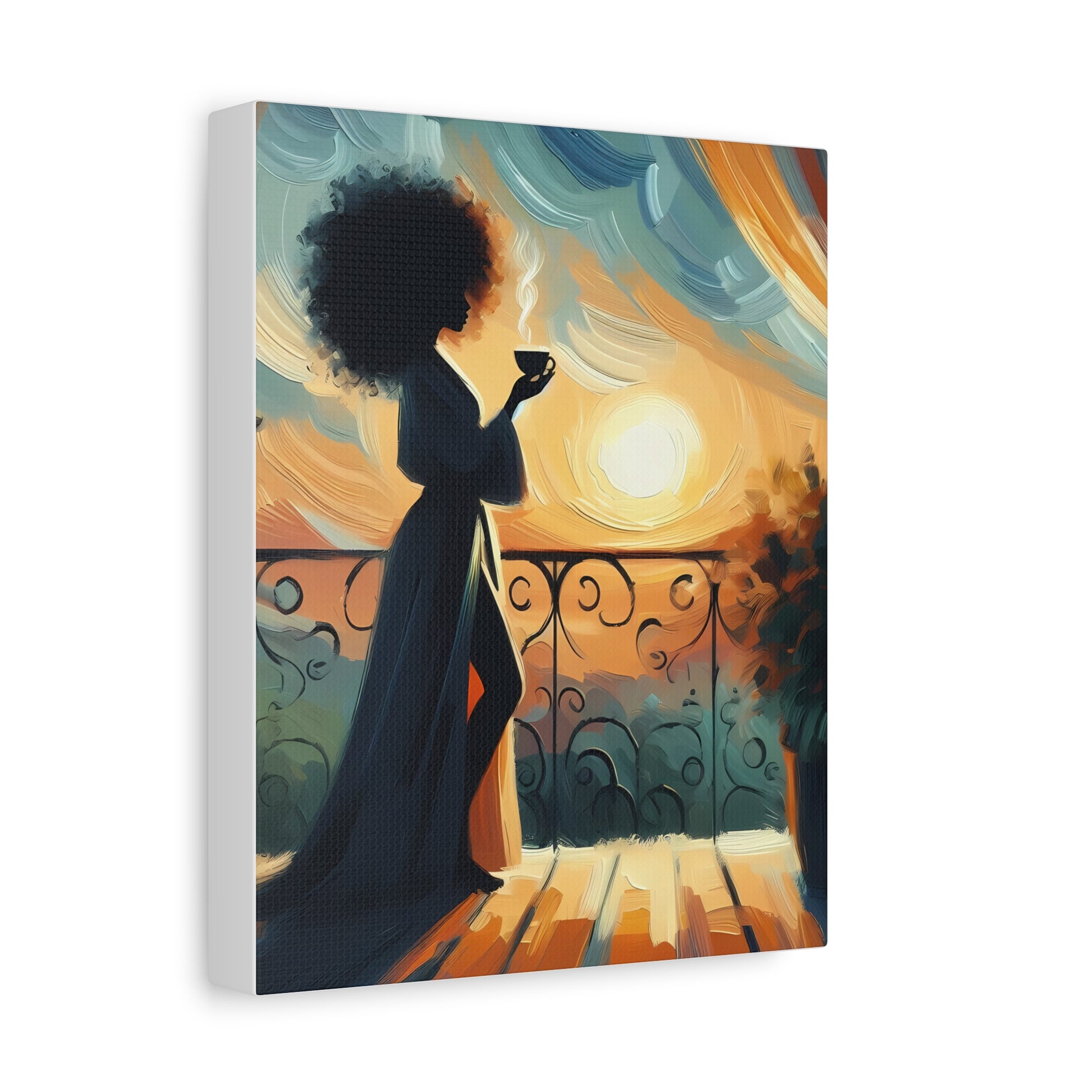 Sunrise Serenity Wall Art, Inspirational Home Decor, Canvas Print for Relaxation, Gift for Her, Cozy Living Room Accent