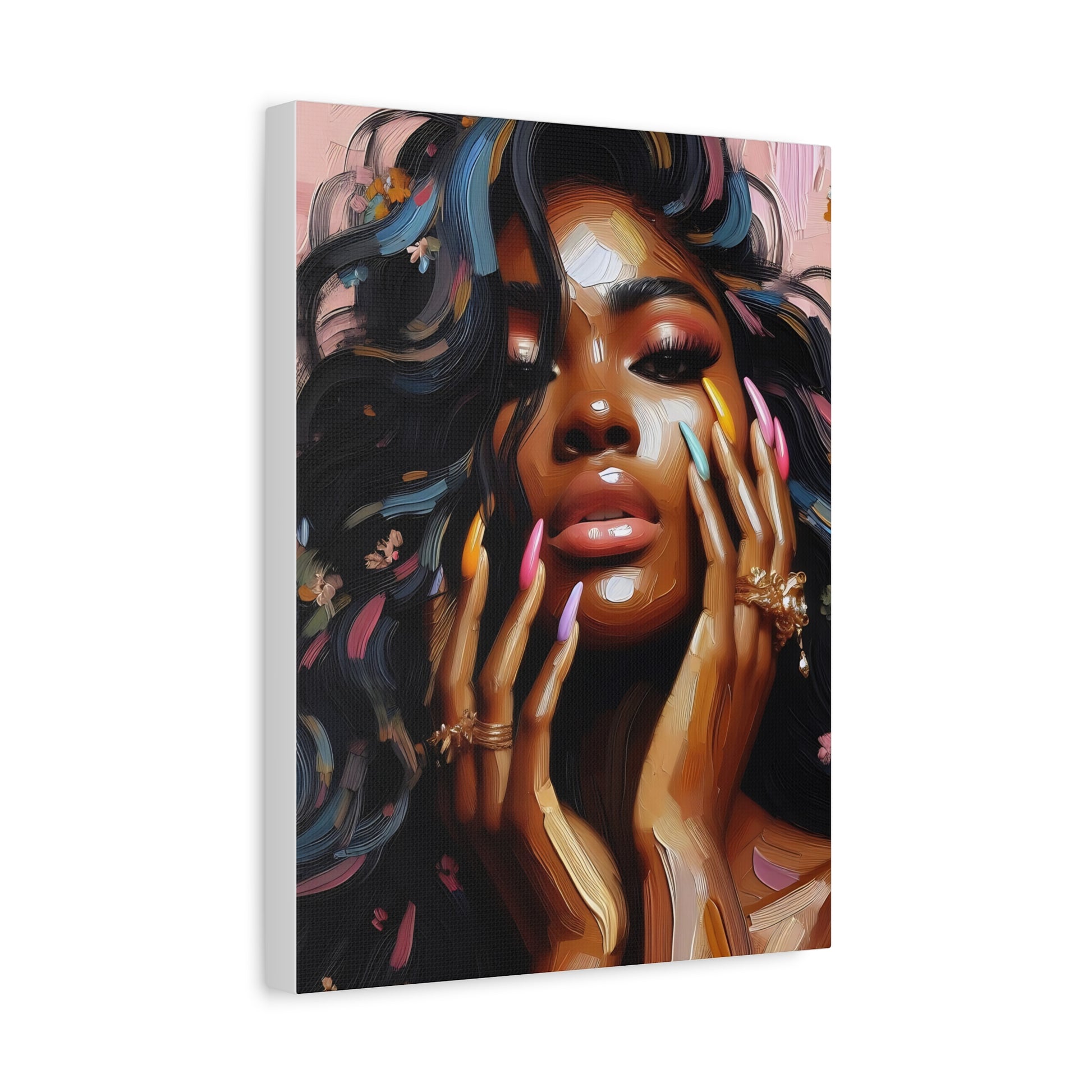 Vibrant Art Canvas Print, Colorful Wall Decor, Modern Home Art, Stylish Gift, Fashion-Inspired Artwork