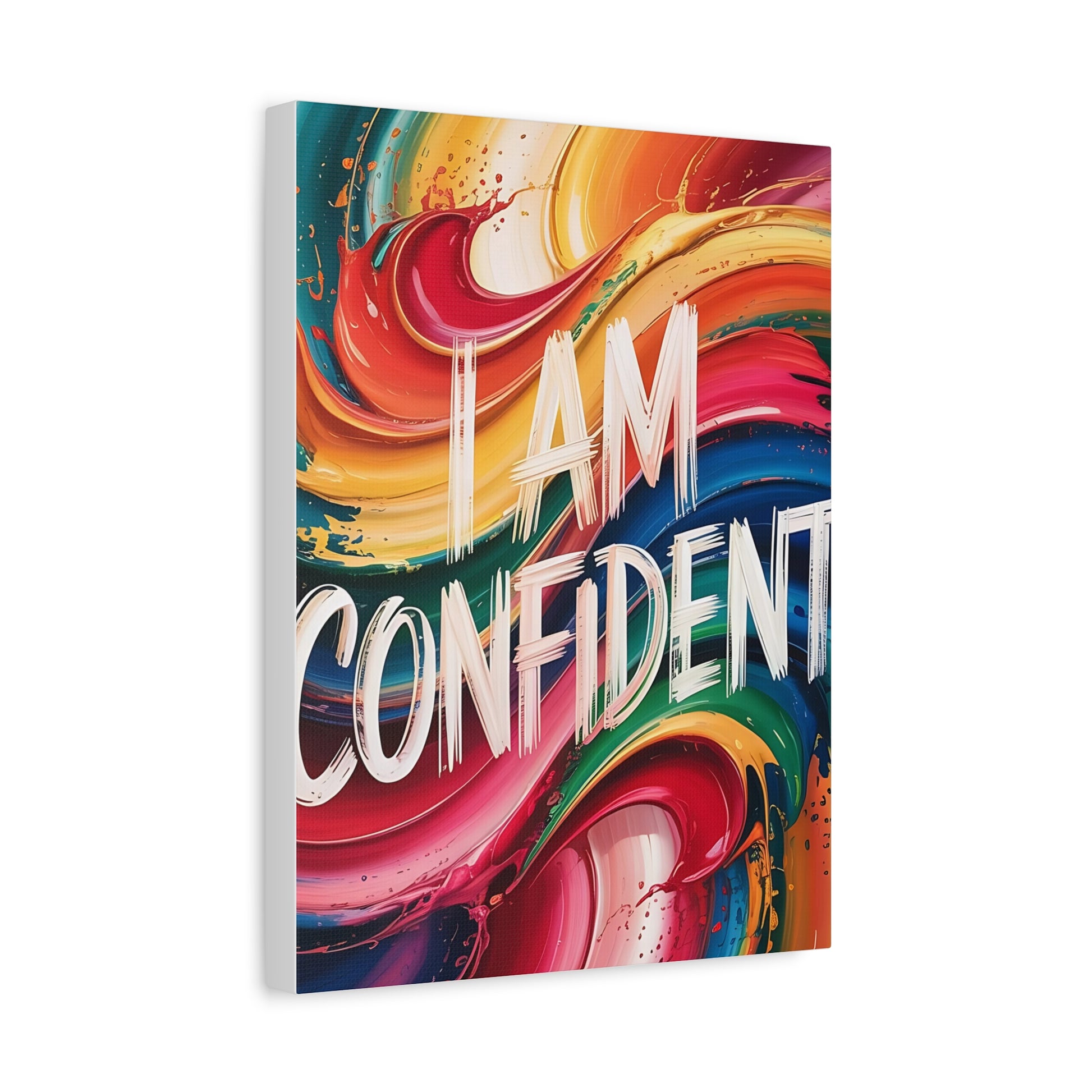 Colorful Motivational Wall Art Print, Inspirational Canvas Decor, Confidence Artwork, Positive Vibes Home Decor, Gift for Her