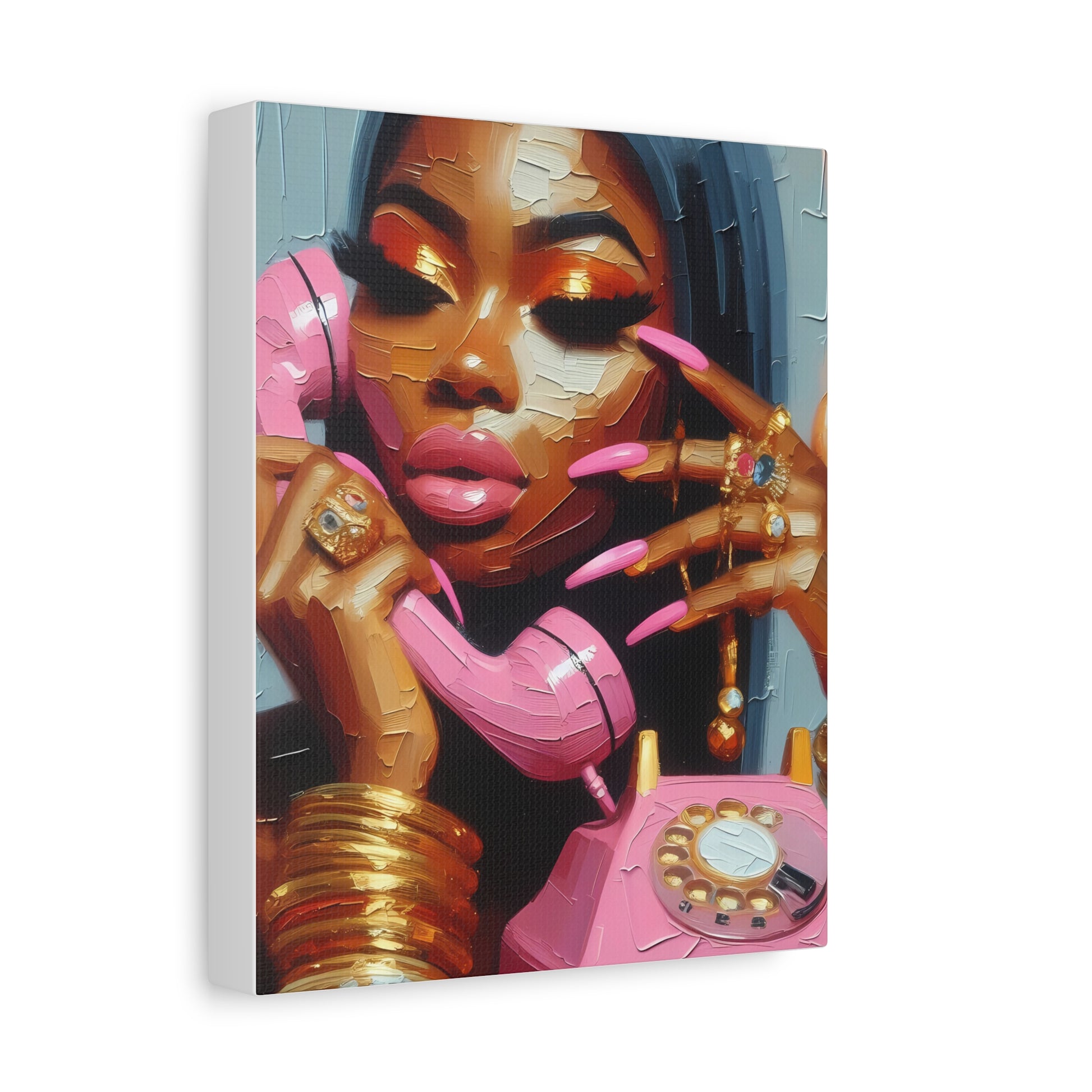 Colorful Glamour Canvas Wall Art, Chic Home Decor, Retro Aesthetic, Stylish Gift for Her, Fashion-Inspired Art, Birthday Present