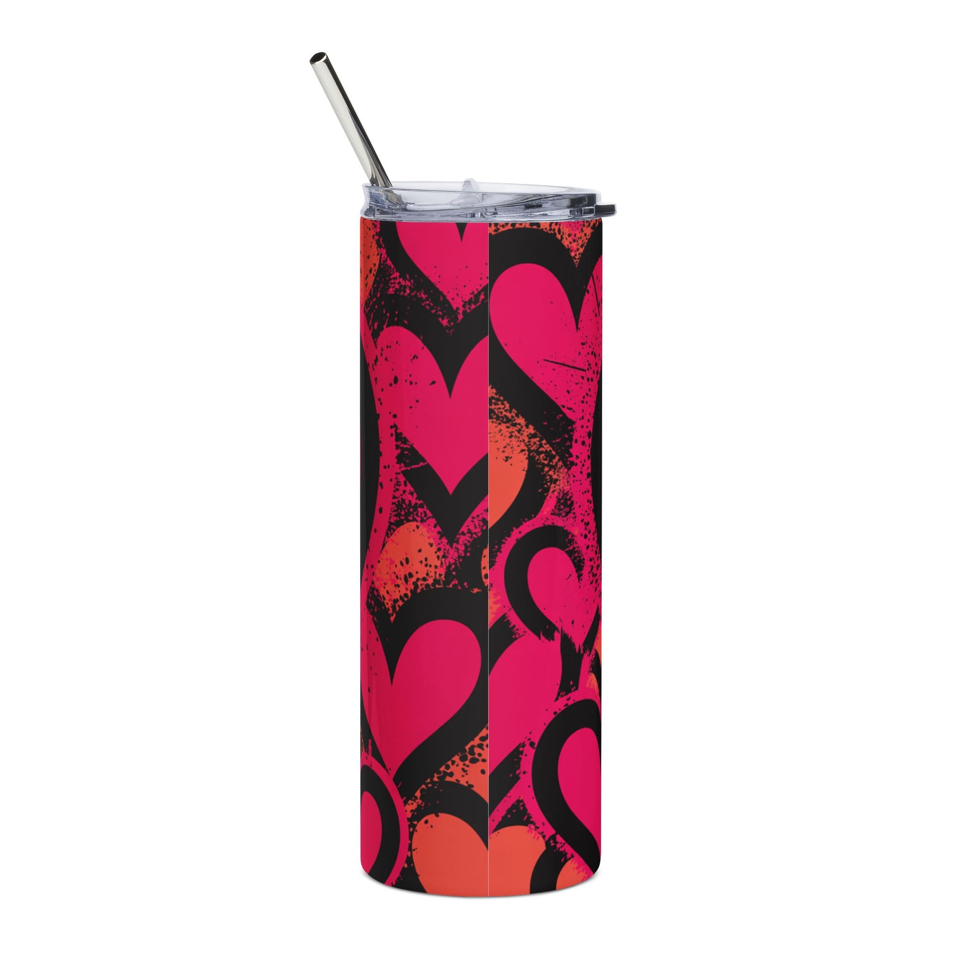 Self Love Club 20oz Stainless Steel Tumbler — Insulated Pink Heart Travel Cup